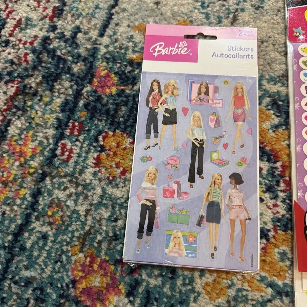 Vintage 2004‎ Lot of Stickers NEW Barbie Spongebob Dora Cute Scrapbooking Y2K
